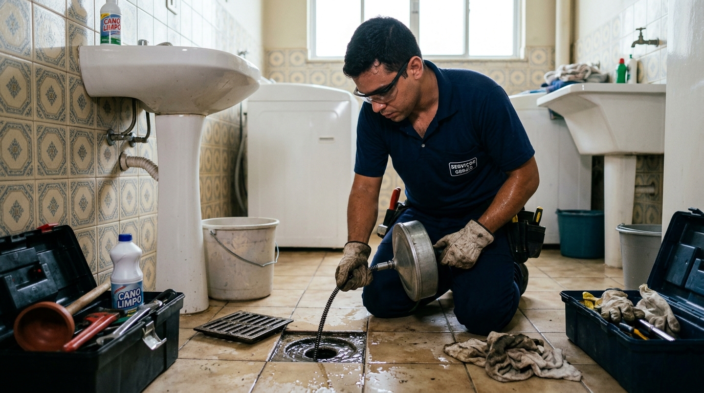 Desentupimento de ralo profissional em Campina Grande-PB