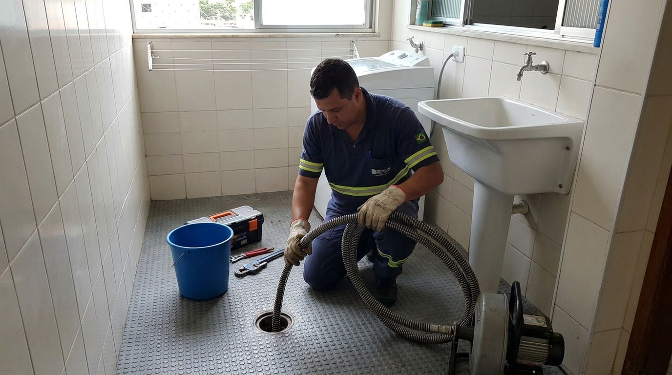 Desobstrução na Cozinha nos Cuités, Campina Grande‑PB